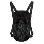 Embroidery Lavender Pattern Print Pet Carrier Backpack