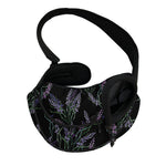 Embroidery Lavender Pattern Print Pet Sling Carrier