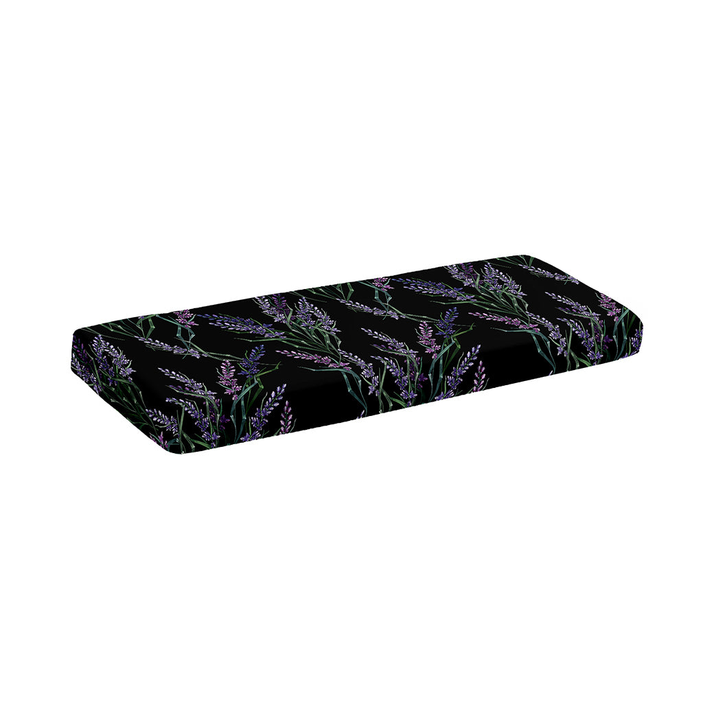 Embroidery Lavender Pattern Print Piano Keyboard Cover