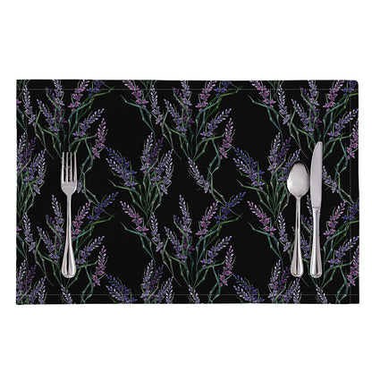 Embroidery Lavender Pattern Print Placemat