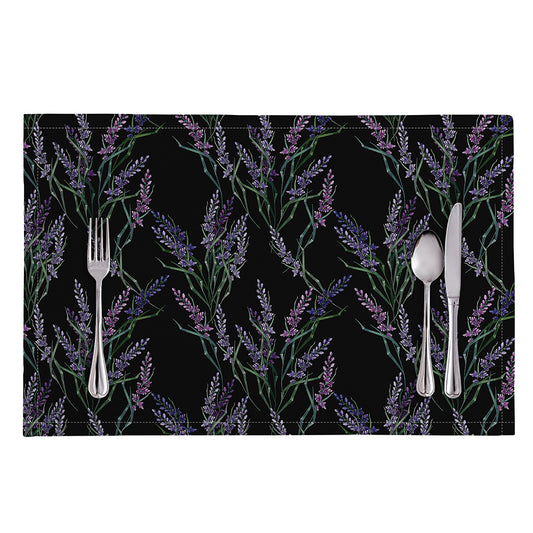 Embroidery Lavender Pattern Print Placemat