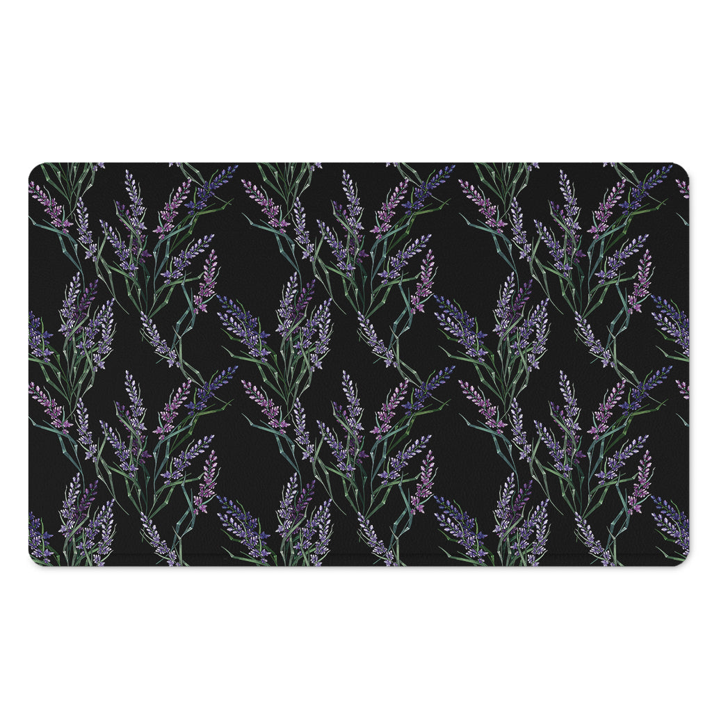 Embroidery Lavender Pattern Print Polyester Doormat