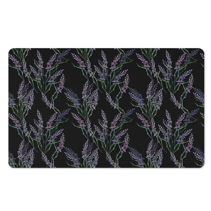 Embroidery Lavender Pattern Print Polyester Doormat