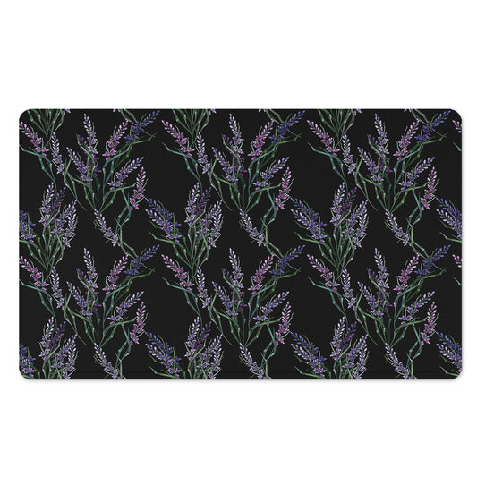 Embroidery Lavender Pattern Print Polyester Doormat