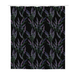 Embroidery Lavender Pattern Print Polyester Shower Curtain