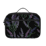 Embroidery Lavender Pattern Print Portable Lunch Bag