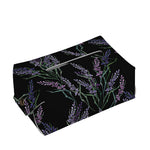 Embroidery Lavender Pattern Print Rectangle Tissue Box Cover