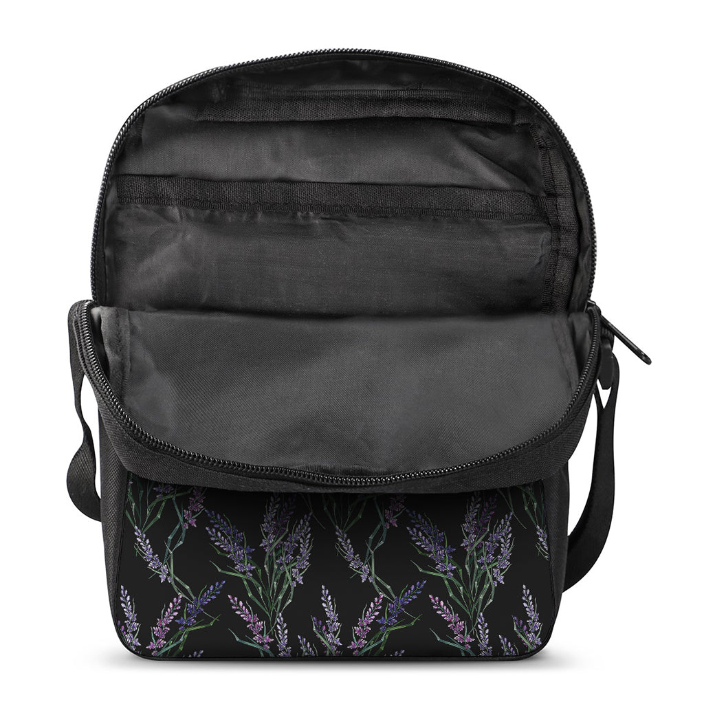 Embroidery Lavender Pattern Print Rectangular Crossbody Bag