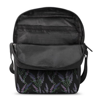 Embroidery Lavender Pattern Print Rectangular Crossbody Bag