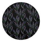 Embroidery Lavender Pattern Print Round Blanket