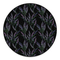 Embroidery Lavender Pattern Print Round Floor Mat
