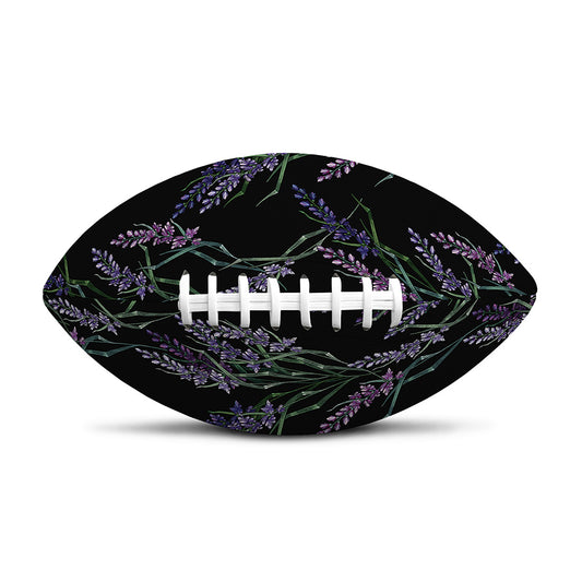 Embroidery Lavender Pattern Print Rugby Ball