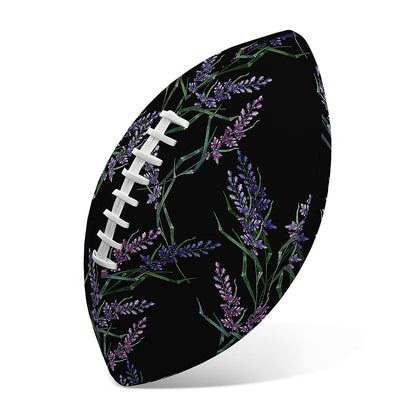 Embroidery Lavender Pattern Print Rugby Ball