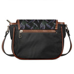 Embroidery Lavender Pattern Print Saddle Bag