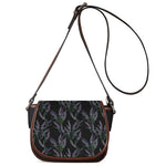 Embroidery Lavender Pattern Print Saddle Bag