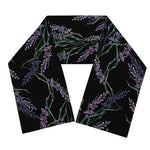 Embroidery Lavender Pattern Print Scarf