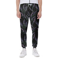 Embroidery Lavender Pattern Print Joggers