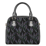 Embroidery Lavender Pattern Print Shoulder Handbag