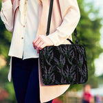 Embroidery Lavender Pattern Print Shoulder Strap Bible Bag