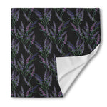Embroidery Lavender Pattern Print Silk Bandana