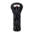 Embroidery Lavender Pattern Print Single Neoprene Wine Tote