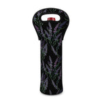 Embroidery Lavender Pattern Print Single Neoprene Wine Tote
