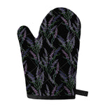 Embroidery Lavender Pattern Print Single Oven Mitt
