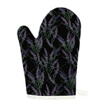 Embroidery Lavender Pattern Print Single Oven Mitt