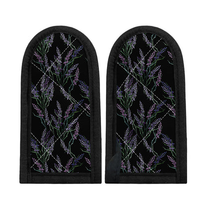 Embroidery Lavender Pattern Print Skillet Handle Cover