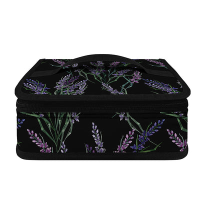Embroidery Lavender Pattern Print Small Lunch Bag