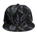 Embroidery Lavender Pattern Print Snapback Cap
