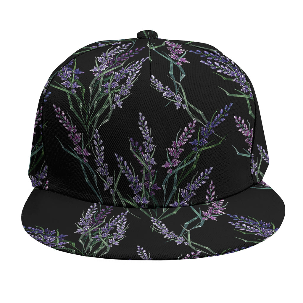 Embroidery Lavender Pattern Print Snapback Cap