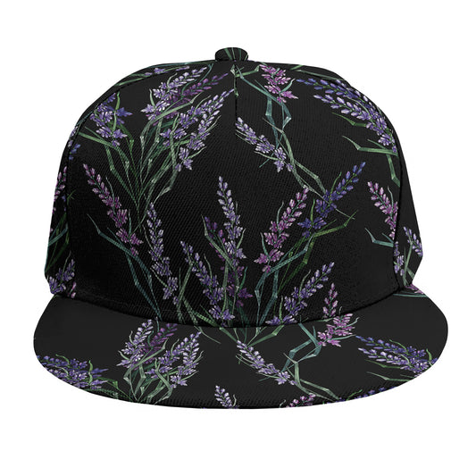 Embroidery Lavender Pattern Print Snapback Cap