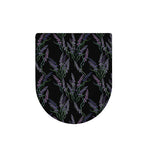 Embroidery Lavender Pattern Print Toilet Lid Cover