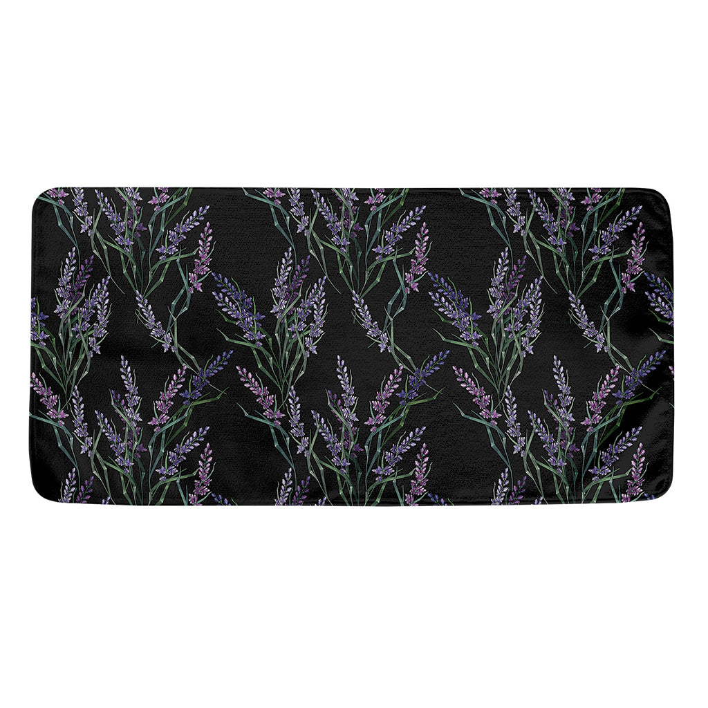 Embroidery Lavender Pattern Print Towel