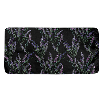Embroidery Lavender Pattern Print Towel