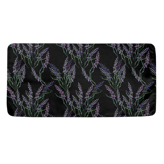 Embroidery Lavender Pattern Print Towel