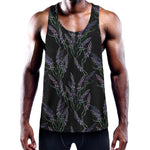 Embroidery Lavender Pattern Print Training Tank Top