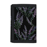 Embroidery Lavender Pattern Print Trifold Wallet