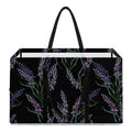 Embroidery Lavender Pattern Print Utility Tote Bag