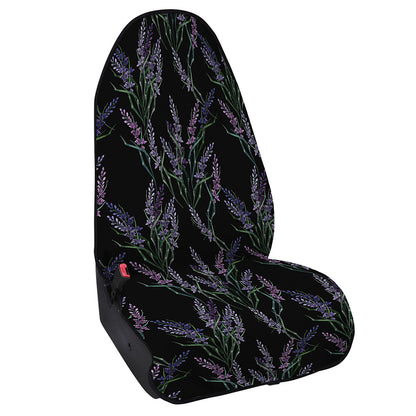 Embroidery Lavender Pattern Print Waterproof Car Seat Cover