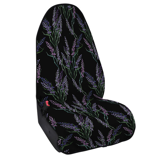 Embroidery Lavender Pattern Print Waterproof Car Seat Cover
