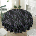 Embroidery Lavender Pattern Print Waterproof Round Tablecloth