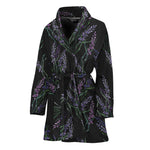 Embroidery Lavender Pattern Print Women's Bathrobe
