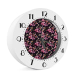 Embroidery Orchid Flower Pattern Print Alarm Clock