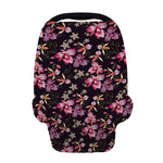 Embroidery Orchid Flower Pattern Print Baby Seat Cover