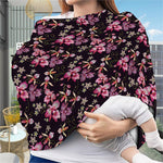 Embroidery Orchid Flower Pattern Print Baby Seat Cover