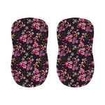 Embroidery Orchid Flower Pattern Print Bar Stool Covers