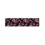 Embroidery Orchid Flower Pattern Print Bed Runner