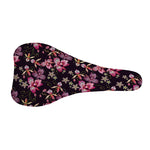 Embroidery Orchid Flower Pattern Print Bicycle Seat Cover